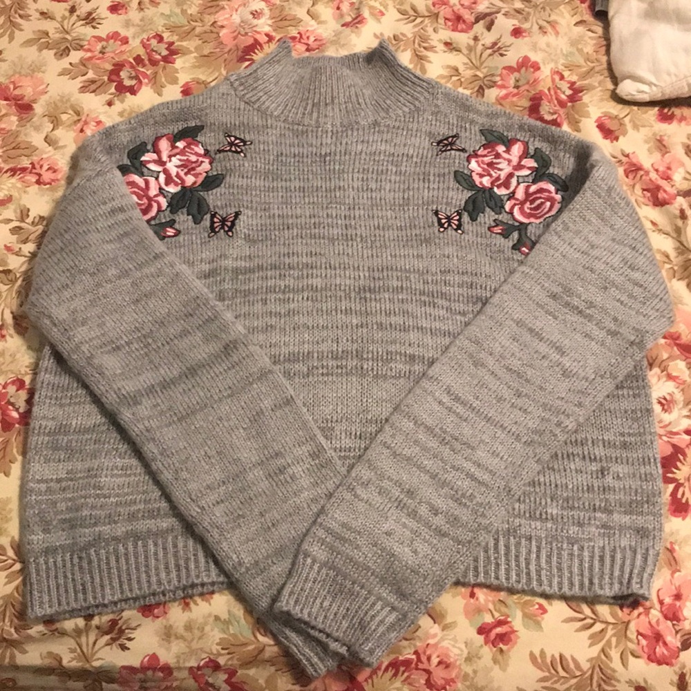 cropped turtleneck sweater
